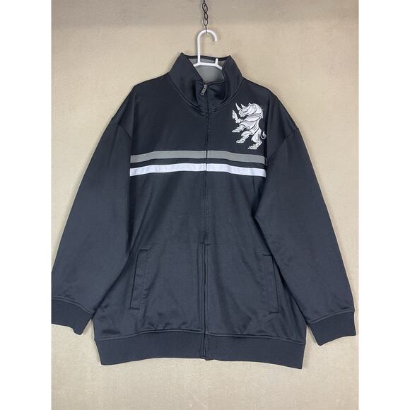 Ecko Unltd Track Jacket Mens 3XL Black Embroidered Full Zip Hip Hop Streetwear - Picture 1 of 11